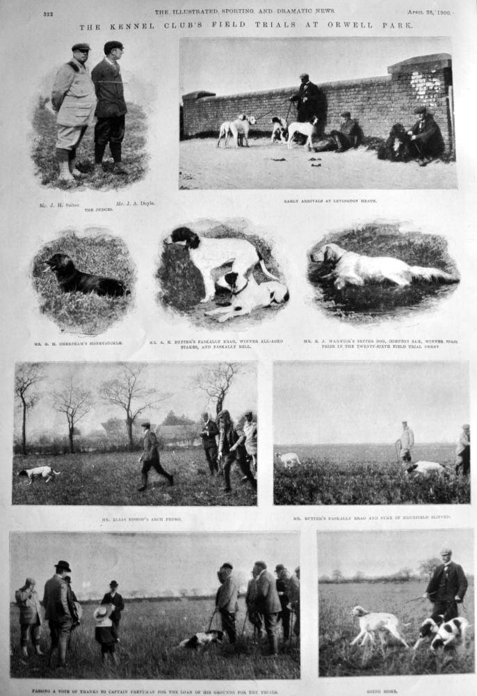 The Kennel Club's Field Trials at Orwell Park.  1900.