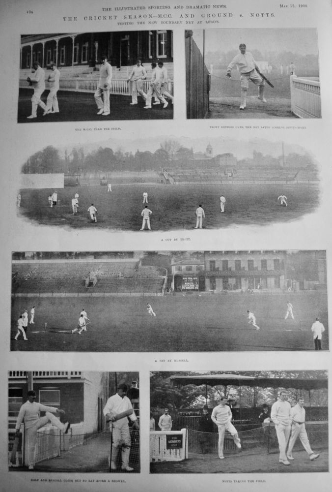The Cricket Season- M.C.C. and Ground v. Notts.  1900.