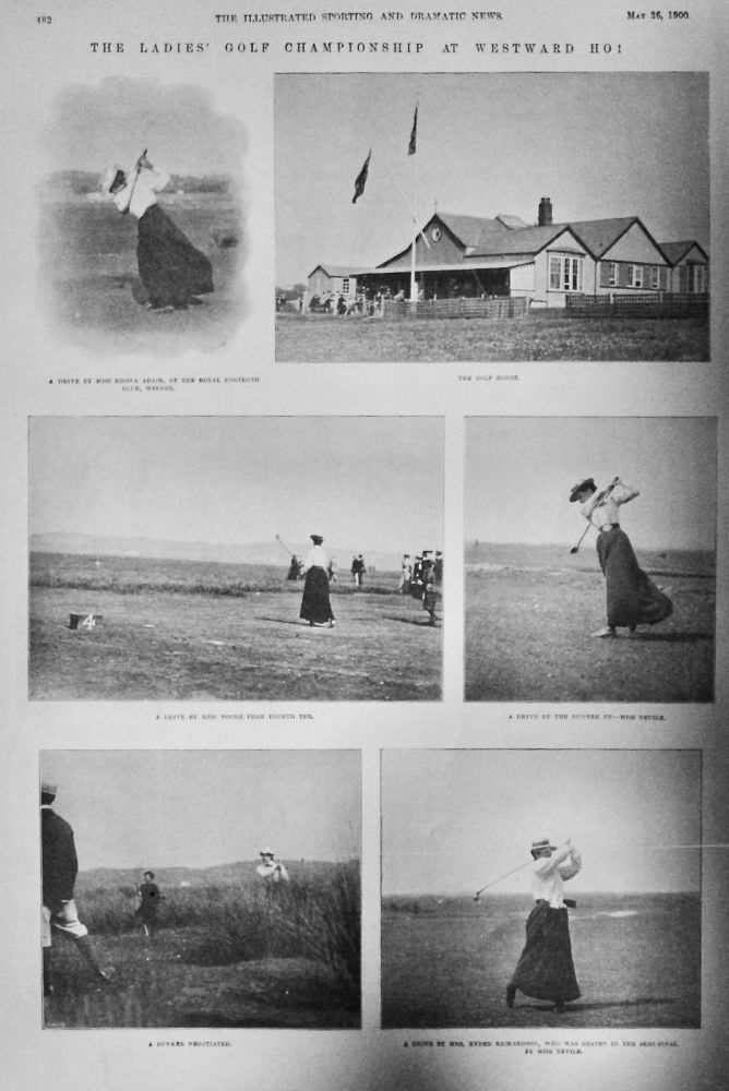 The Ladies' Golf Tournament at Westwood Ho !.  1900.
