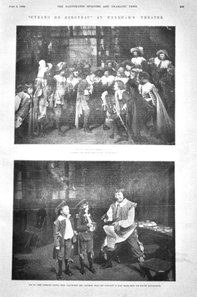 "Cyrano de Bergerac" at Wyndham's Theatre. 1900.