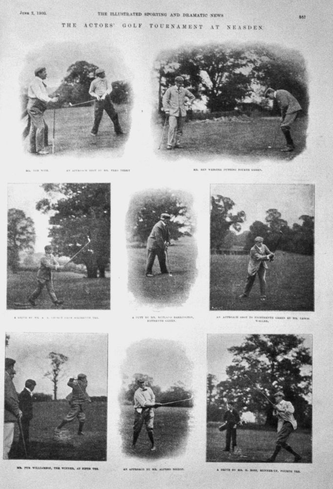 The Actors' Golf Tournament at Neasden.  1900.