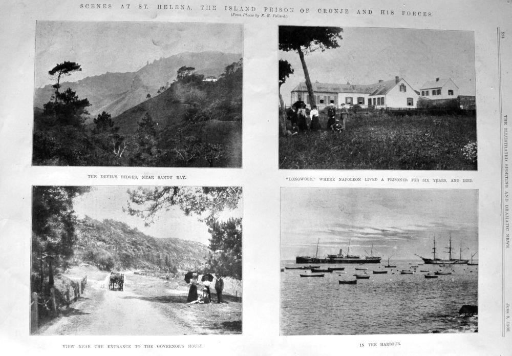 Scenes at St. Helena, the Island Prison of Cronje and His Forces. 1900.