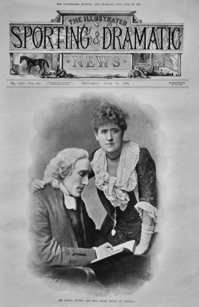 Sir Henry Irving and Miss Ellen Terry in "Olivia."  1900.