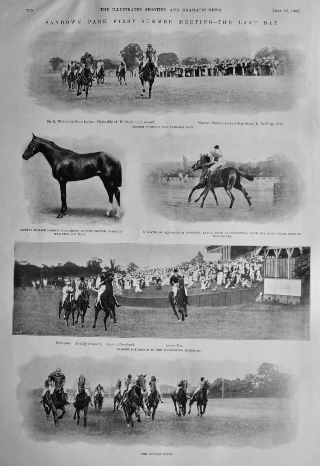 Sandown Park First Summer Meeting -The Last Day.  1900.