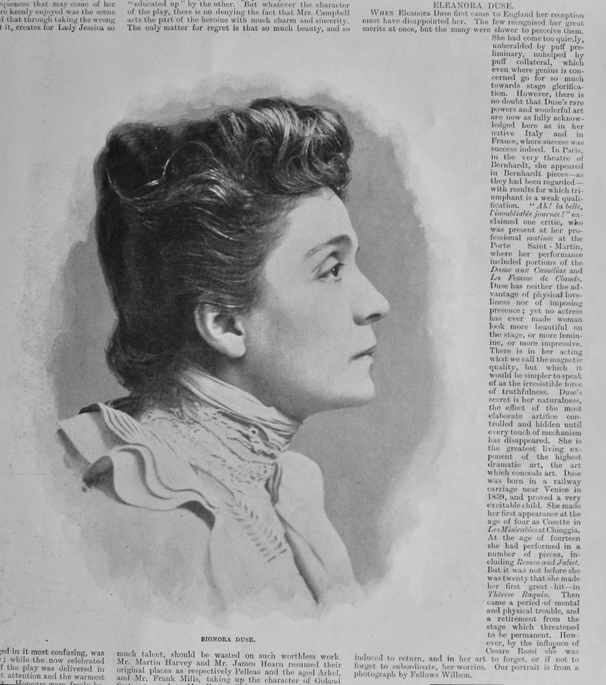Eleanora Duse. 1900. (Actress)