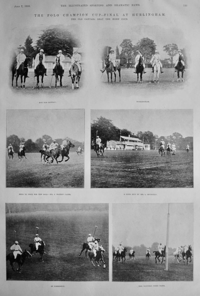 The Polo Champion Cup-Final at Hurlingham.  1900.