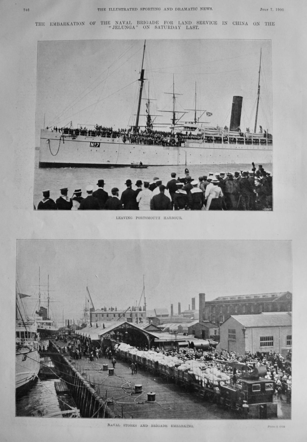 The Embarkation of the Naval Brigade for Land Service in China on the 