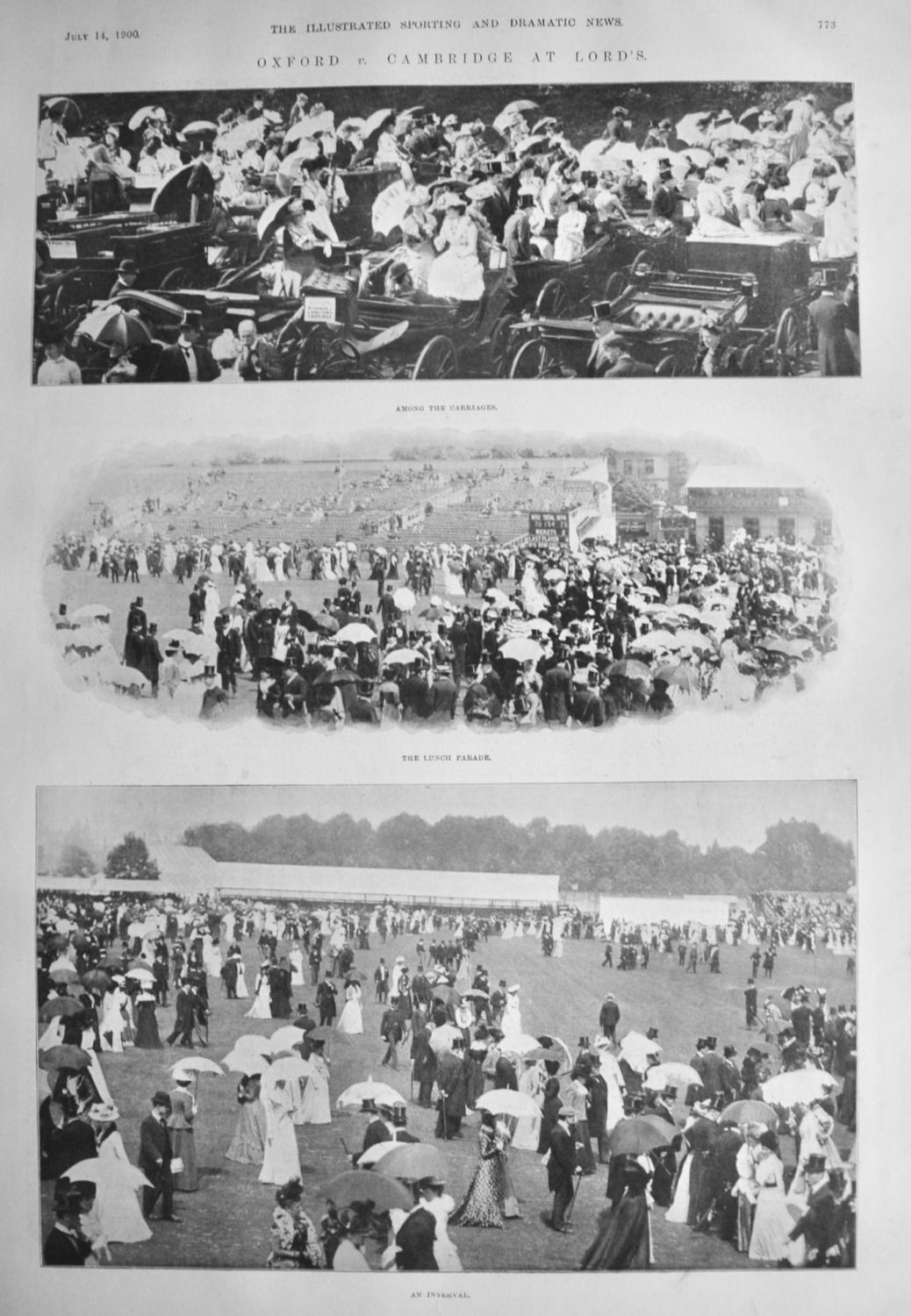 Oxford v. Cambridge at Lord's.  1900.