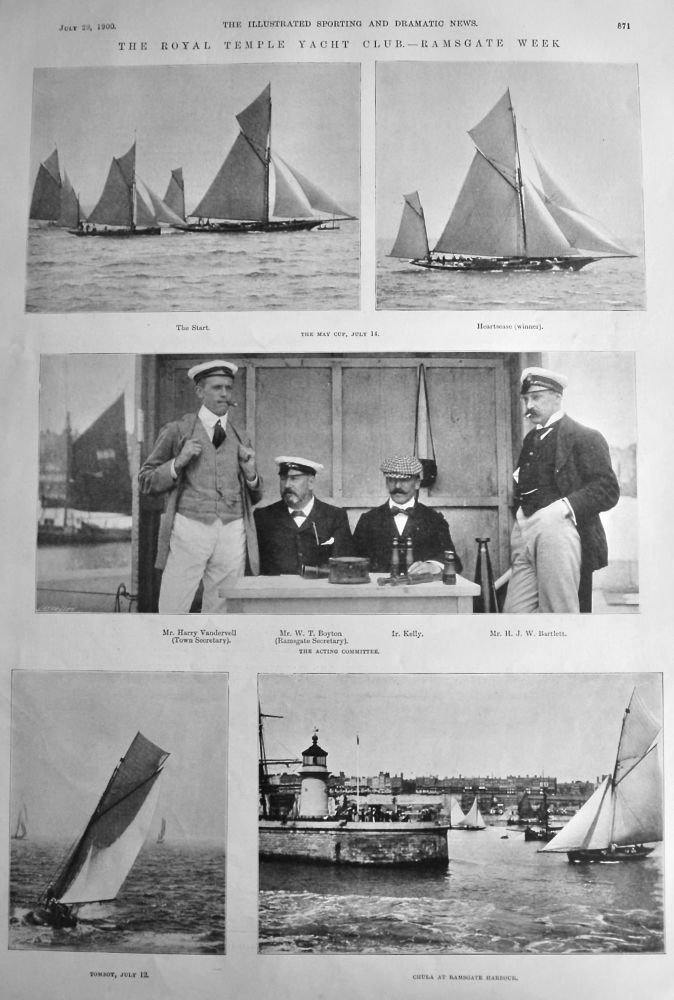 The Royal Temple Yacht Club.- Ramsgate Week.  1900.