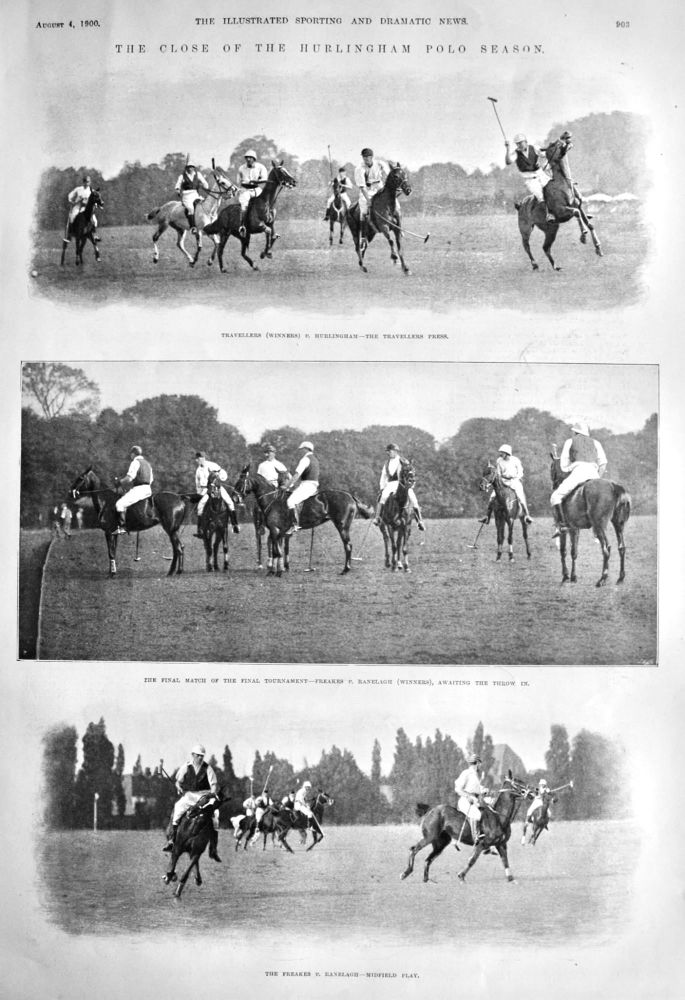 The close of the Hurlingham Polo Season.  1900.