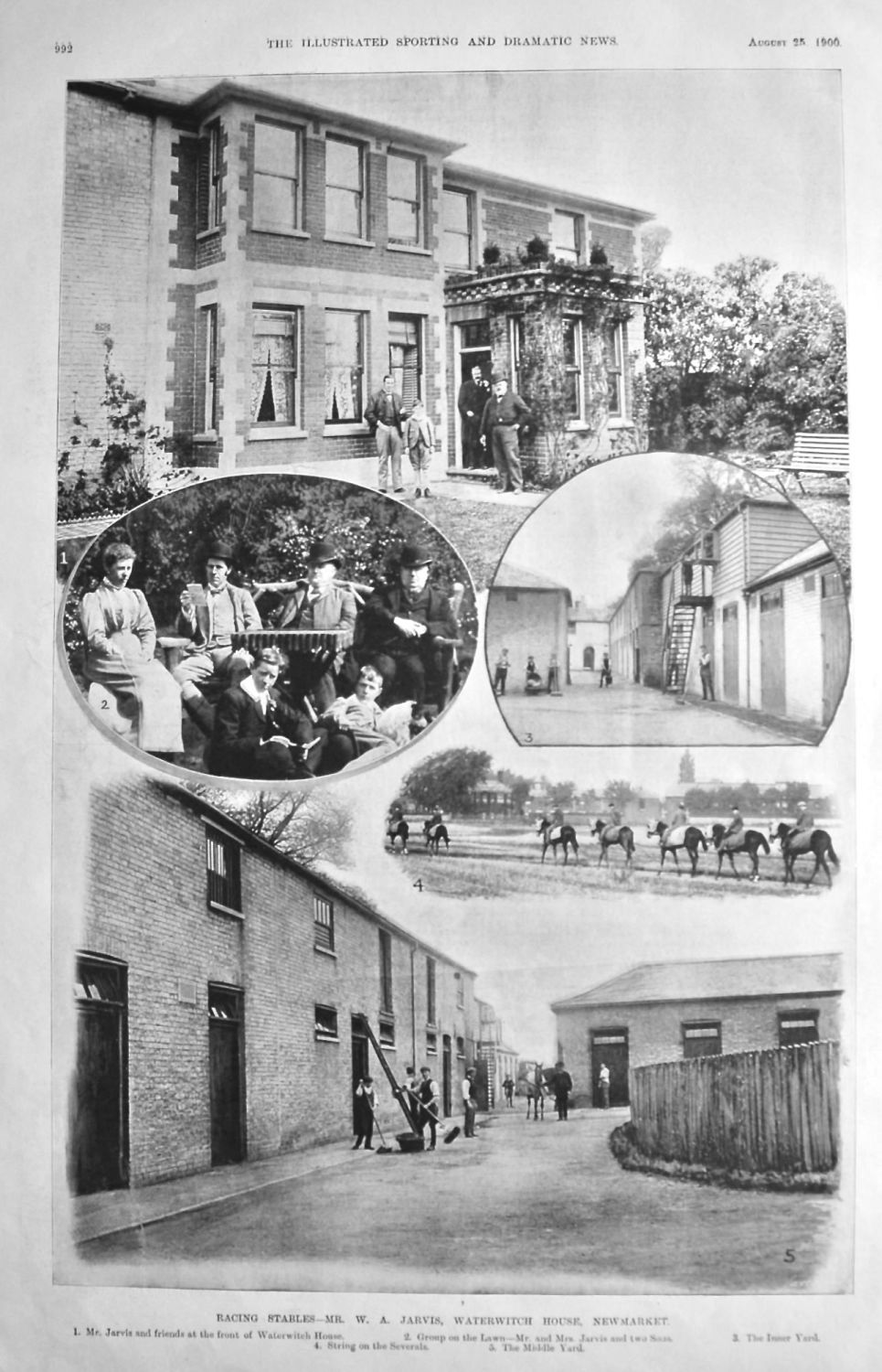 Racing Stables.- Mr. W. A. Jarvis, Waterwitch House, Newmarket.   1900.