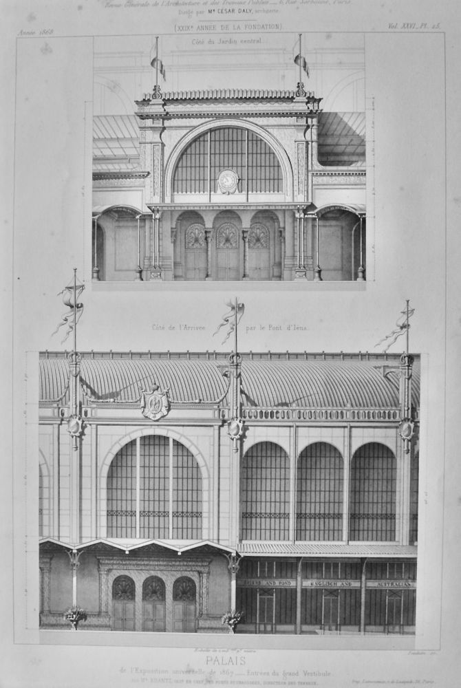 Palais, de L'Exposition universelle de 1867__  Entrees du grand Vestibule