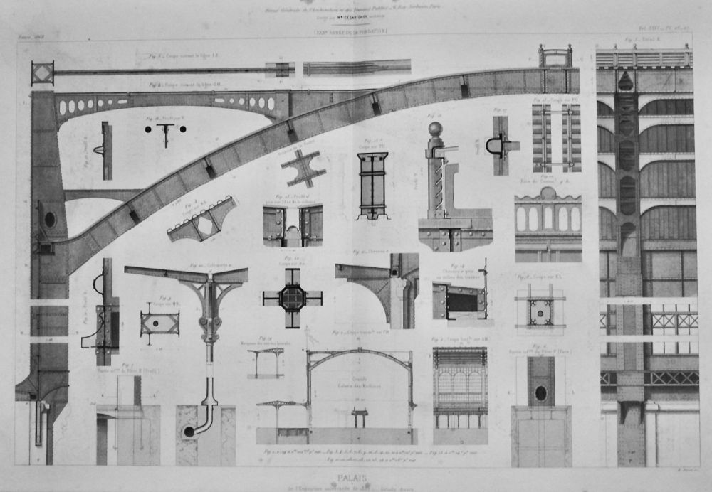 Palais. de L'Exposition universelle de 1867__ Details divers.