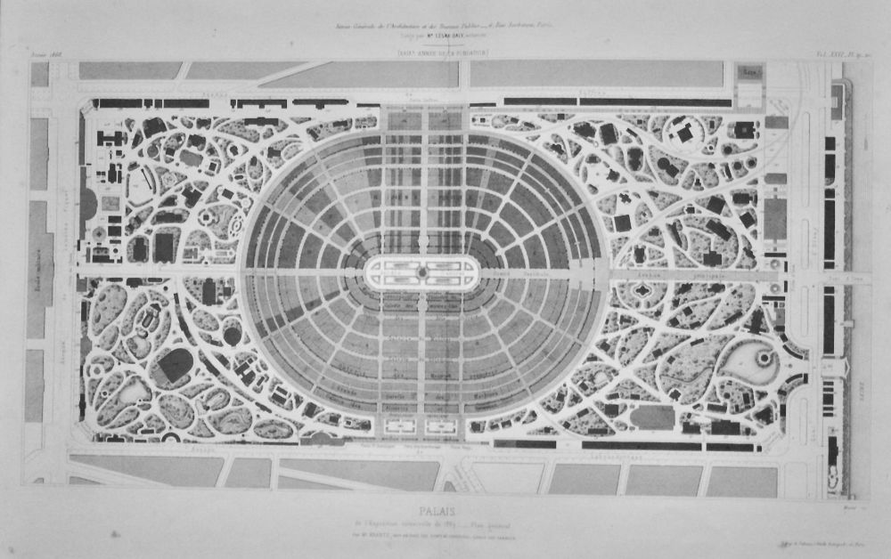 Palais. de L'Exposition universelle de 1867__ Plan General.  