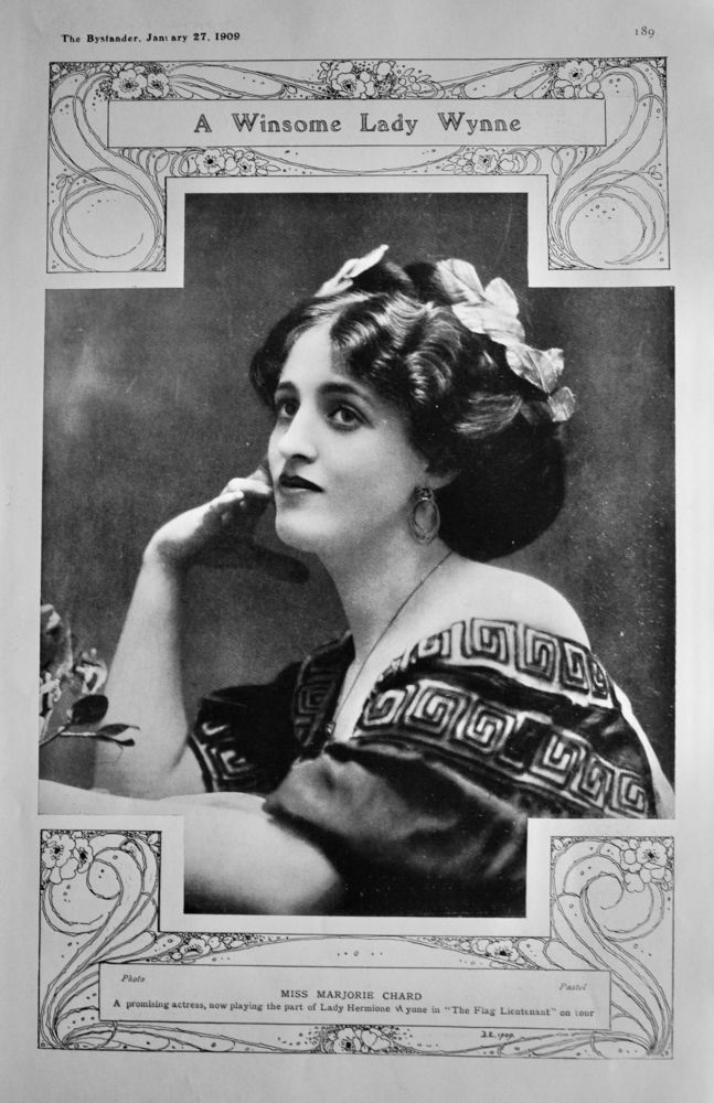 A Winsome Lady Wynne. : Miss Marjorie Chard.  1909.