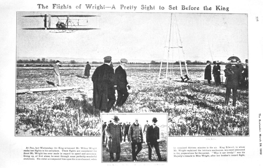 The Flights of Wright : A Pretty Sight to Set before the King.  1909.