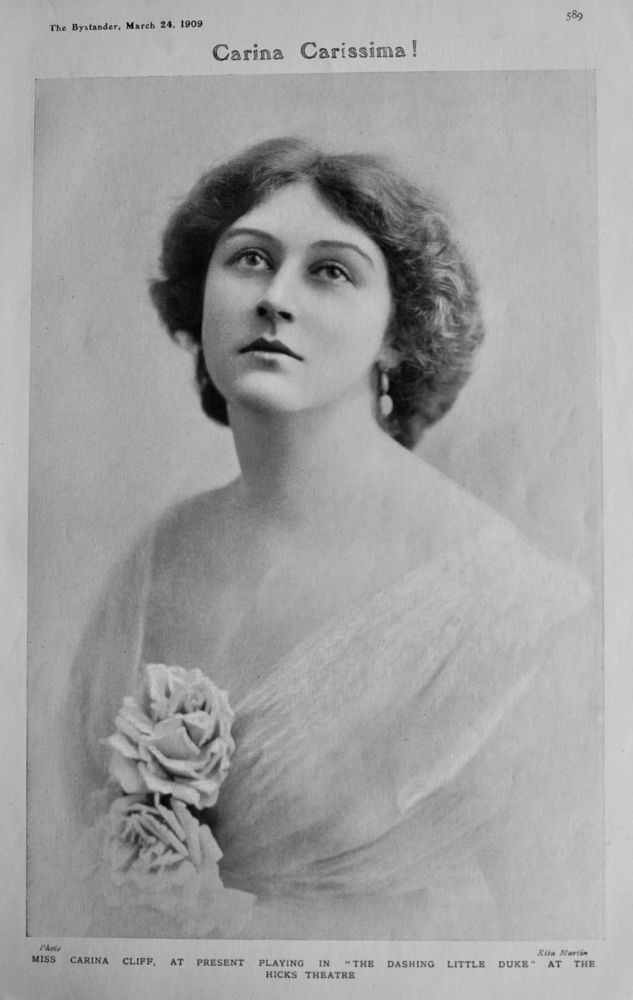 Miss Carina Cliff.  1909.