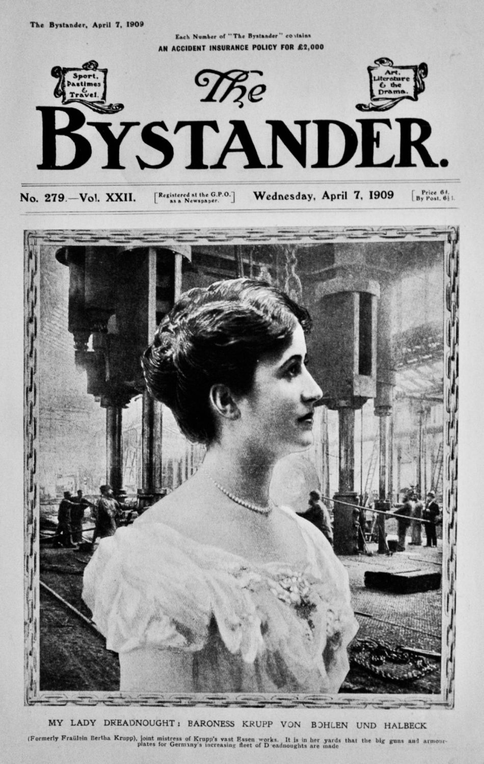 My Lady Dreadnought : Baroness Krupp Von Bohlen Und Halbeck.  1909.