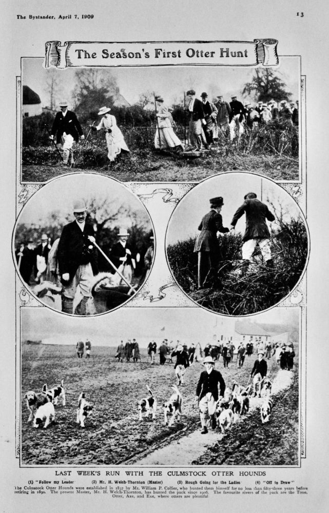 The Season's First Otter Hunt : Last Week's Run with the Culmstock Otter Hounds.  1909.