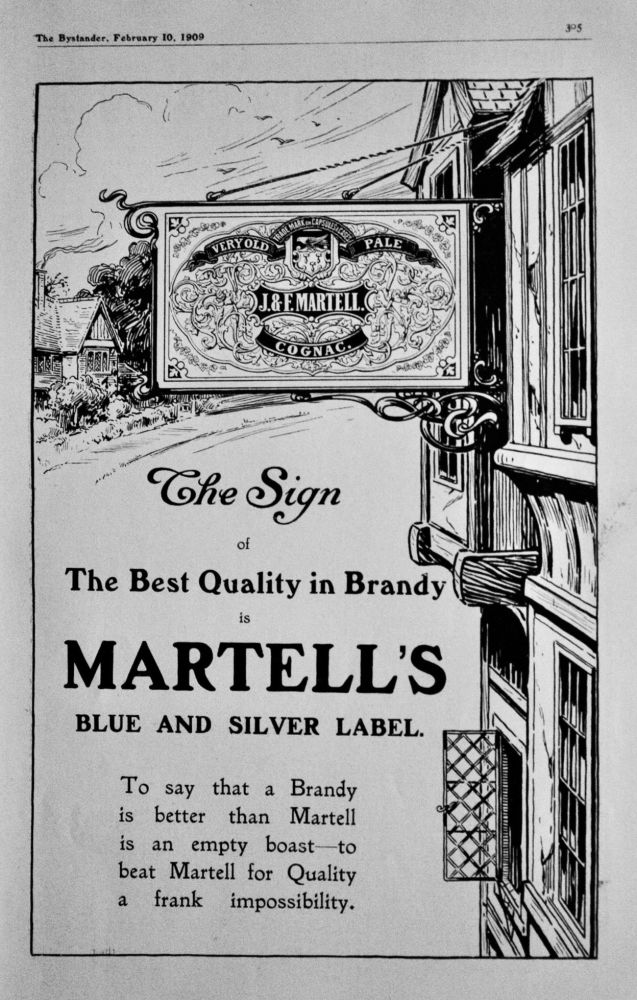 Martell Brandy. 1909.