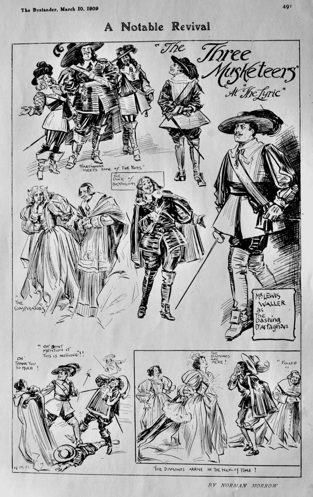 A Notable Revival :  "The Three Musketeers" at the Lyric.  1909.