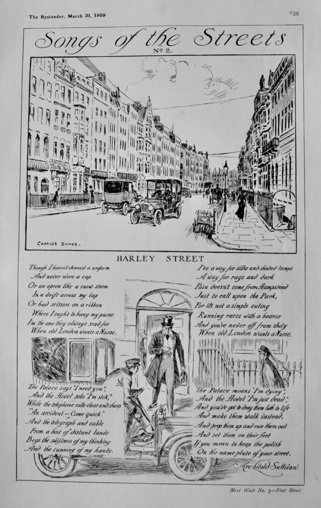Songs of the Streets. No. 2. Harley Street.  1909.