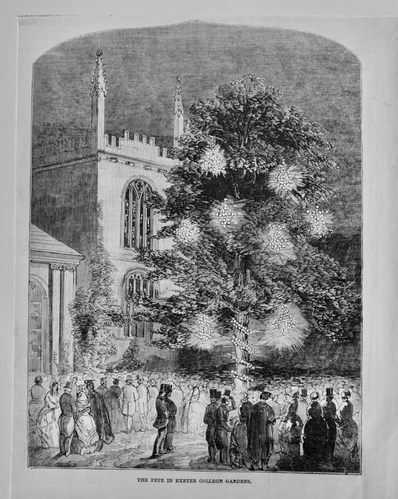 The Fete in Exeter College Gardens.  1850