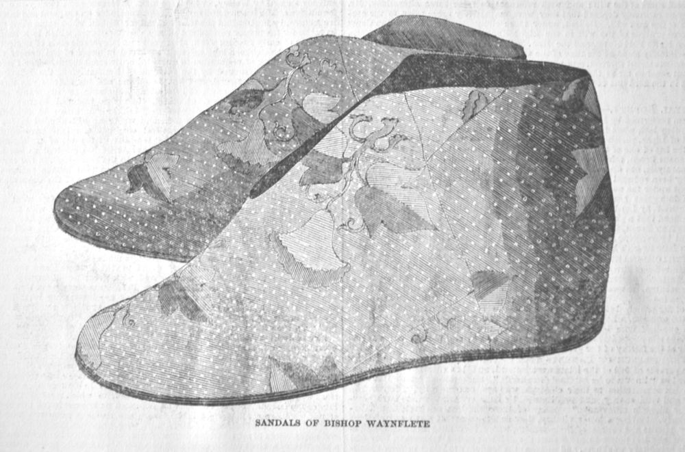 Sandals of Bishop Waynflete.  1850.