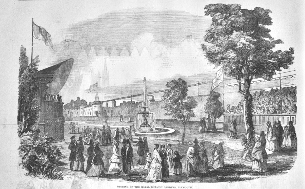 Opening of the Royal Botanic Gardens, Plymouth.  1850.