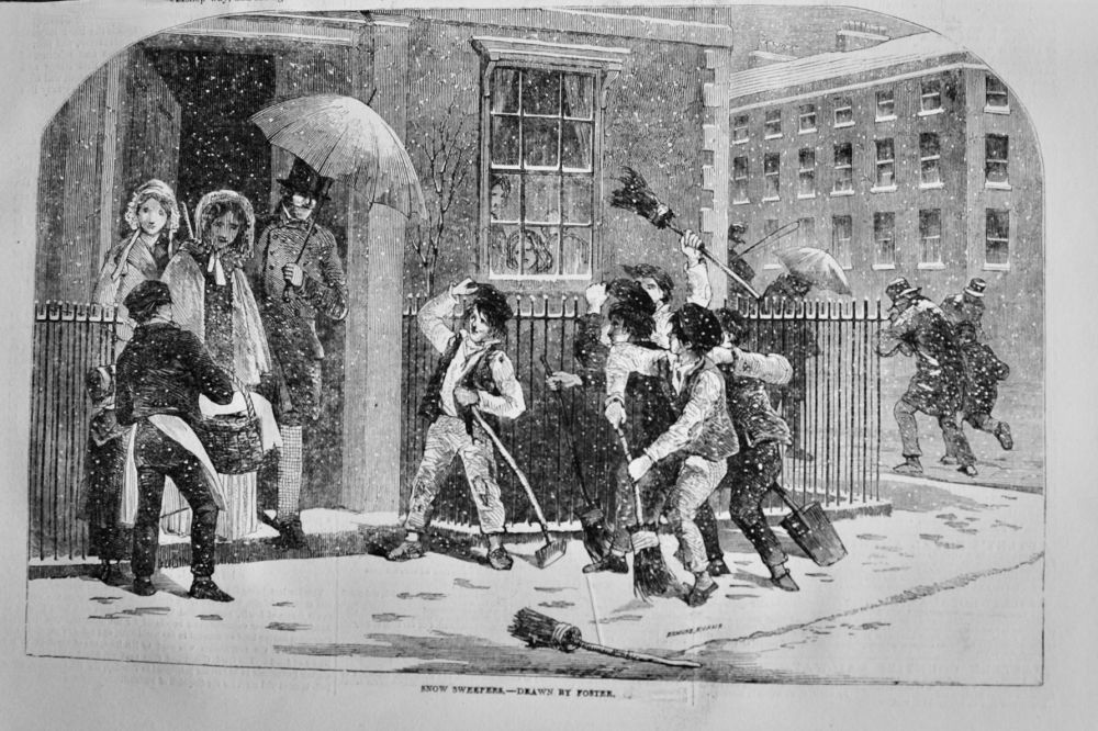 Snow Sweepers.- Drawn by Foster. 1850.