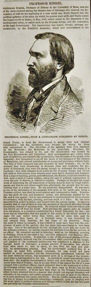 Professor Kinkel.  1850.
