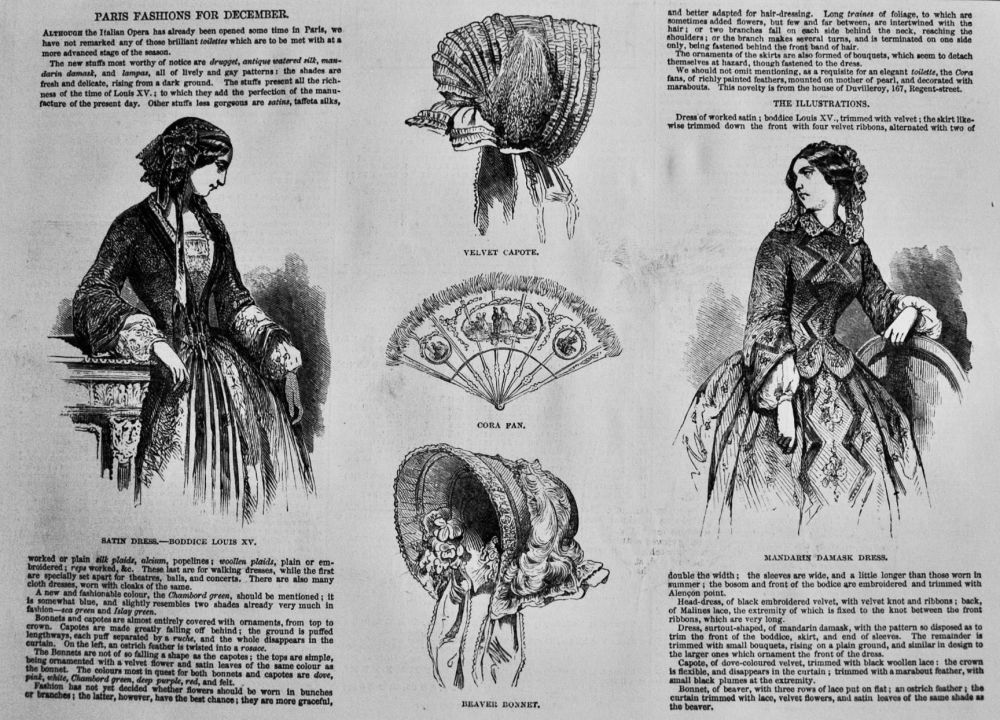 Paris Fashions for December 1850.