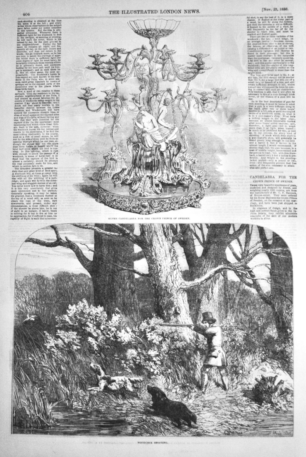 Silver Candelabra for the Crown prince of Sweden. 1850.