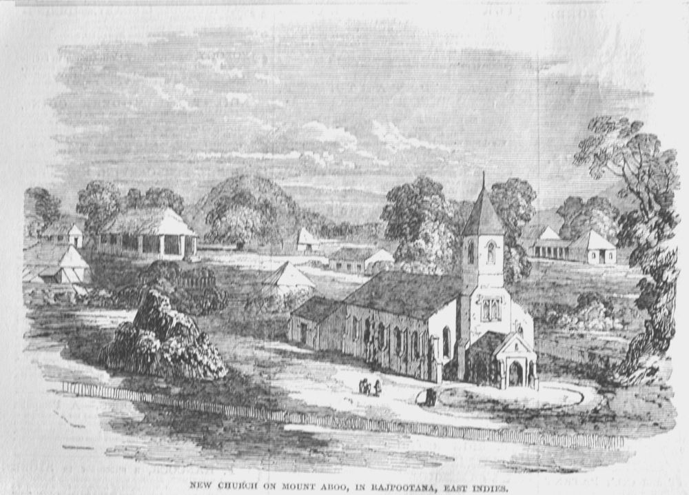 New Church on Mount Aboo, in Rajpootana, East Indies.  1850.