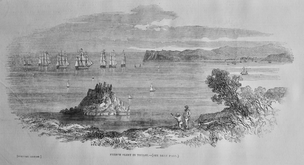 French Fleet in Torbay.  1850.