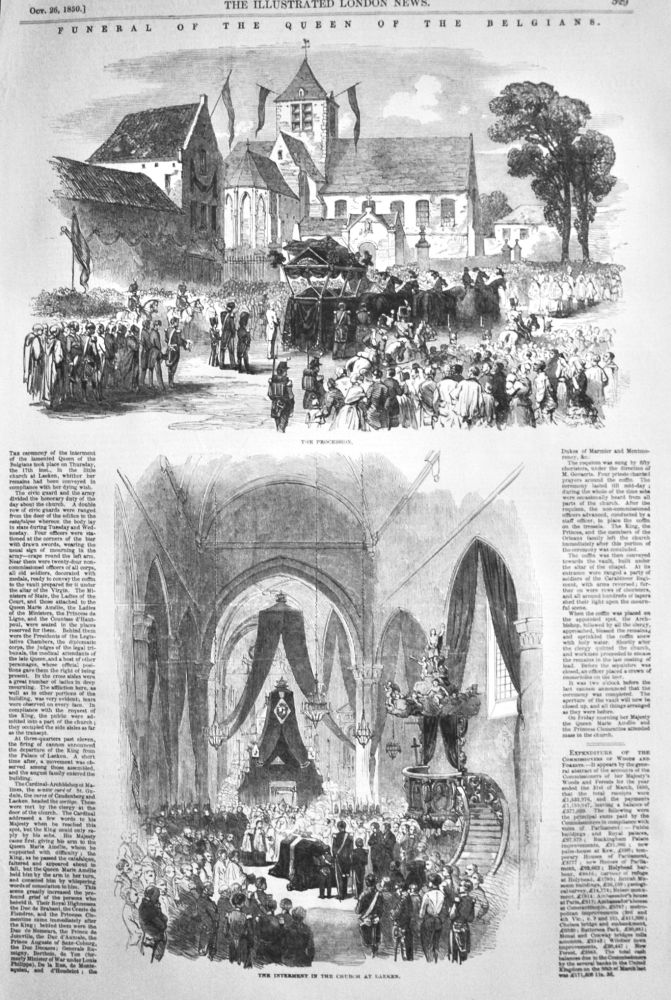 Funeral of the Queen of the Belgians.  1850.