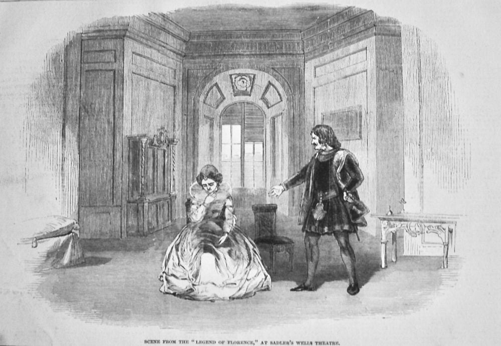 Scene from the "Legend of Florence," at Sadler's Wells Theatre. 1850.