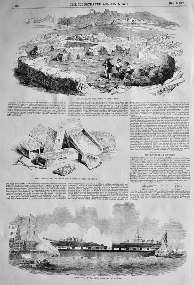 Excavations at Lymne, Kent.  1850.