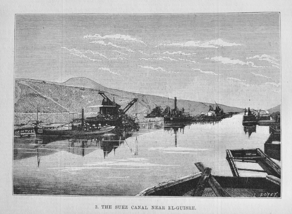 The Suez Canal near El-Guisre.  1850