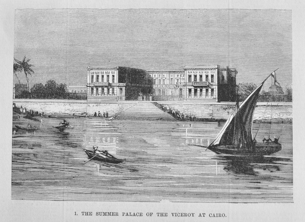 The Summer Palace of the Viceroy at Cairo.  1882.