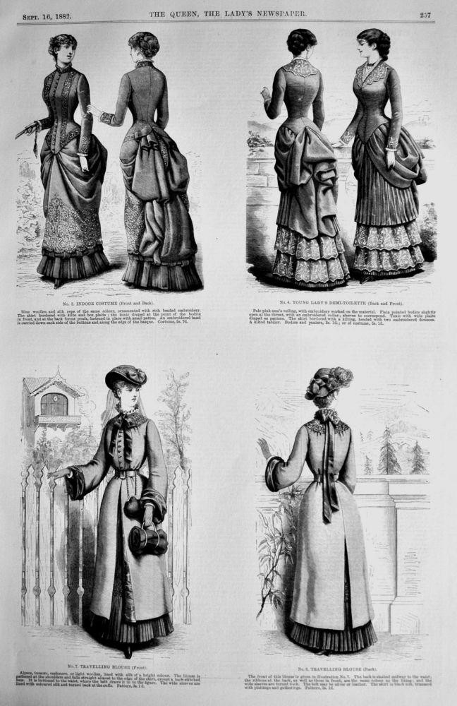 Fashion Illustrations.  September 1882.
