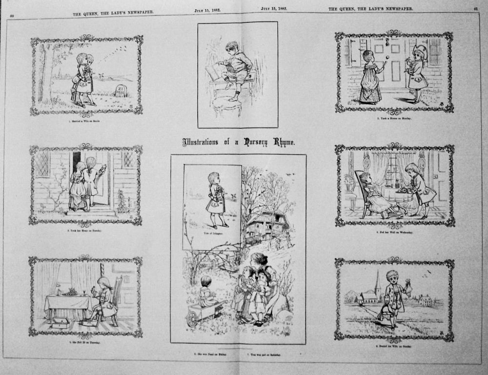Illustrations of a Nursery Rhyme.  1882.