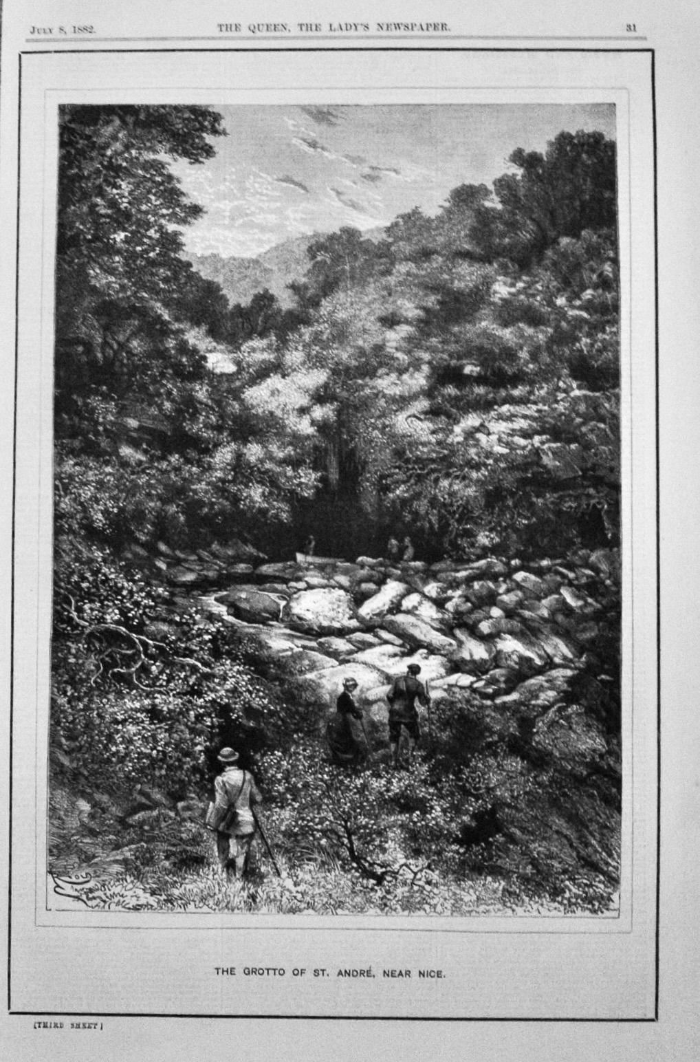 The Grotto of St. Andre, near Nice.  1882.