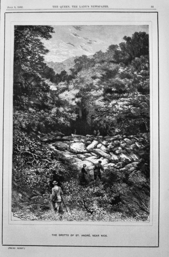 The Grotto of St. Andre, near Nice.  1882.