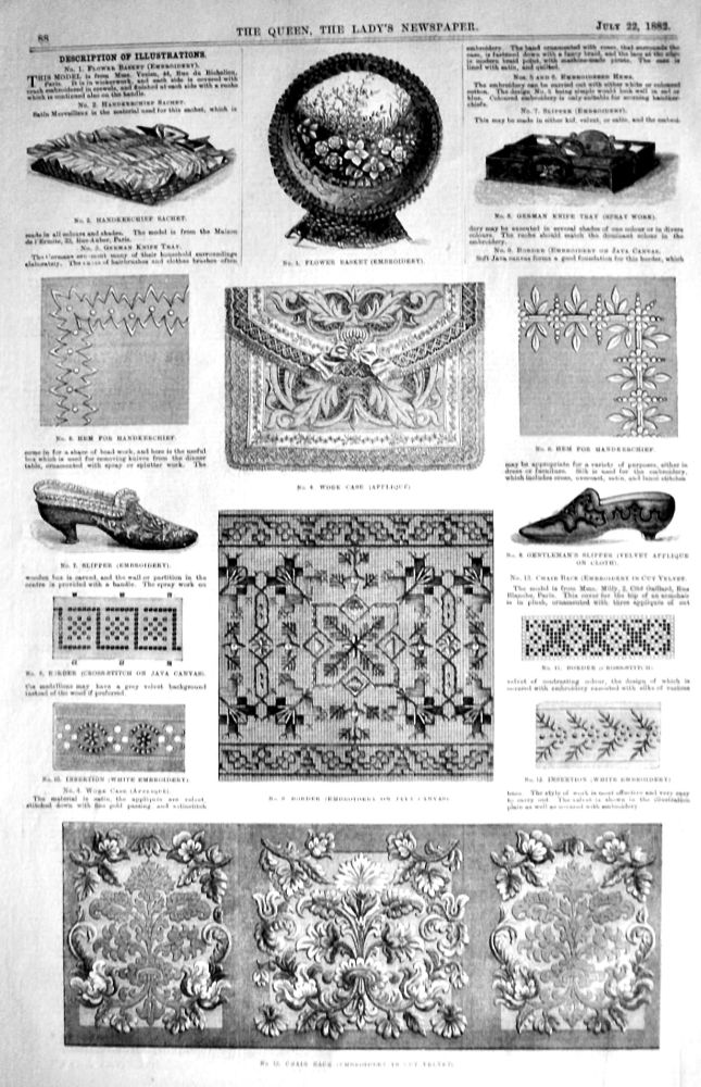 Fashion Illustrations. July 22nd, 1882.