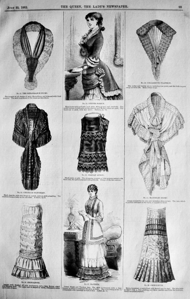 Fashion Illustrations.  July 22nd, 1882.