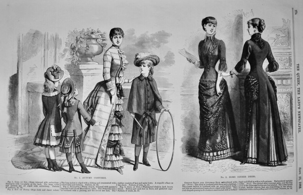 Fashion Illustrations. September 23rd, 1882.
