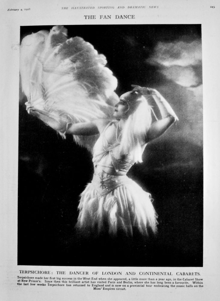 The Fan Dance :  Terpsichore : The Dancer of London and Continental Cabarets.  1928.