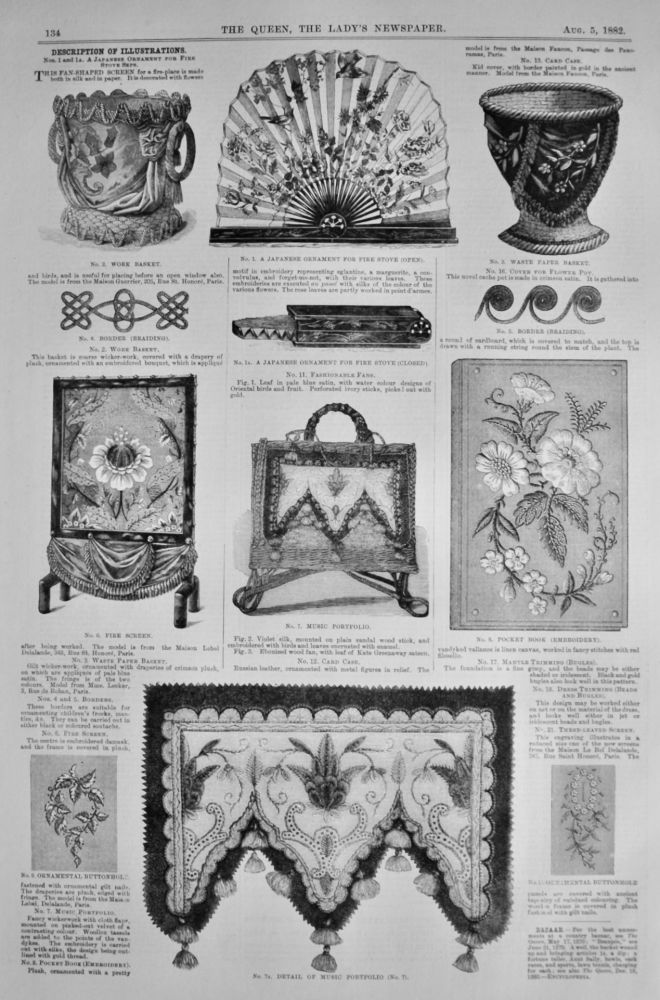 Fashion Illustrations. August 5th. 1882.