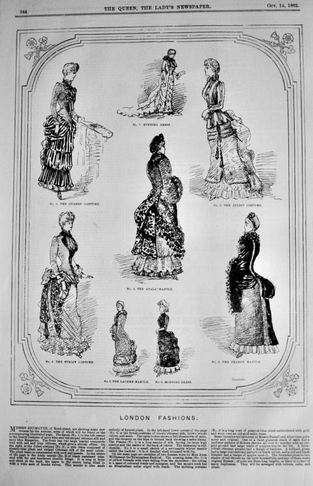 London Fashions.  1882.